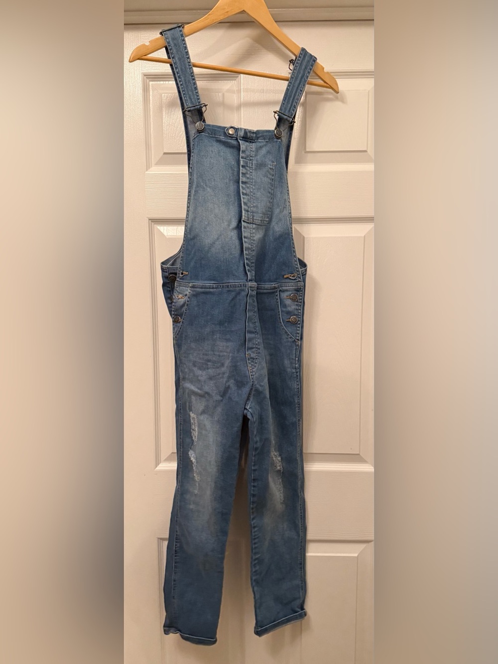 Farm Rio Blue Denim Overalls Womens Size Small